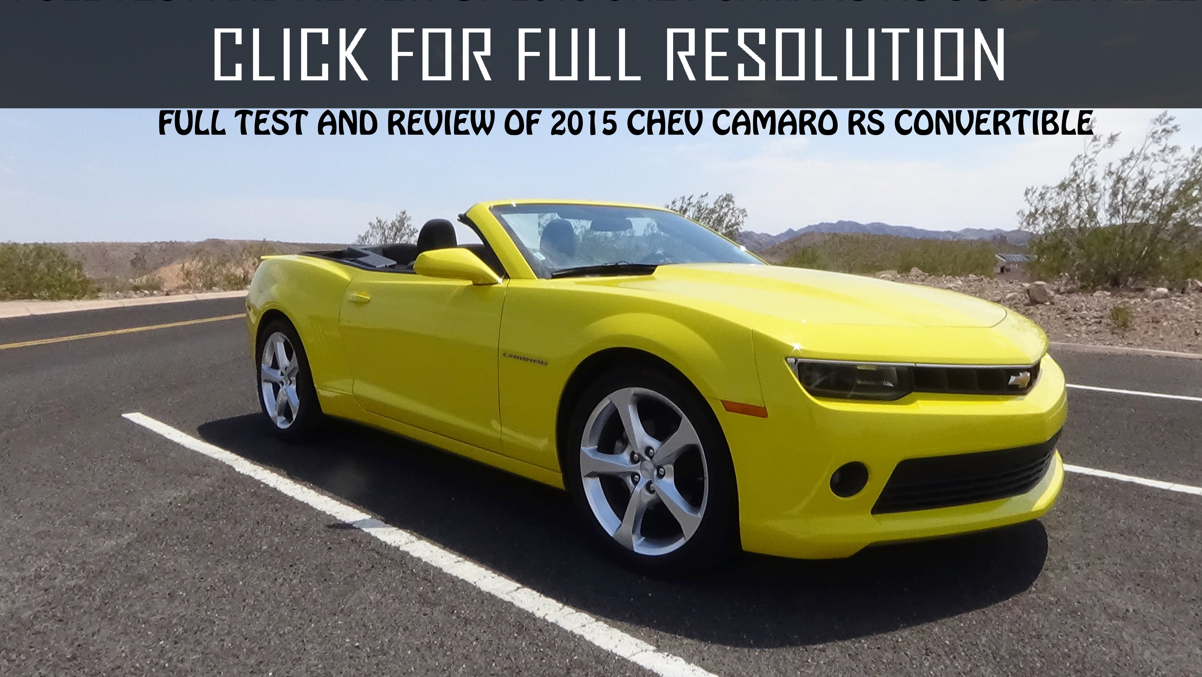 Chevrolet Camaro Convertible 2015