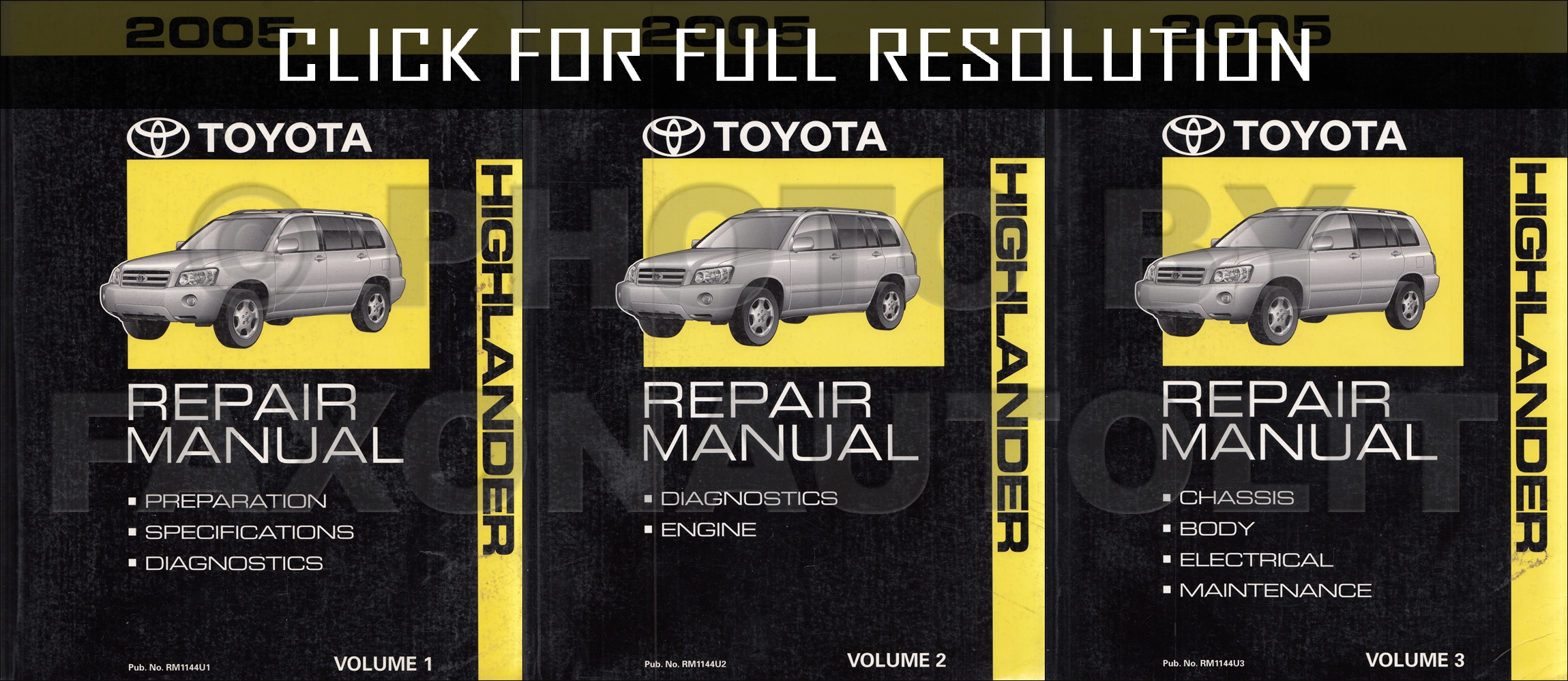 Toyota Highlander 2005 Manual
